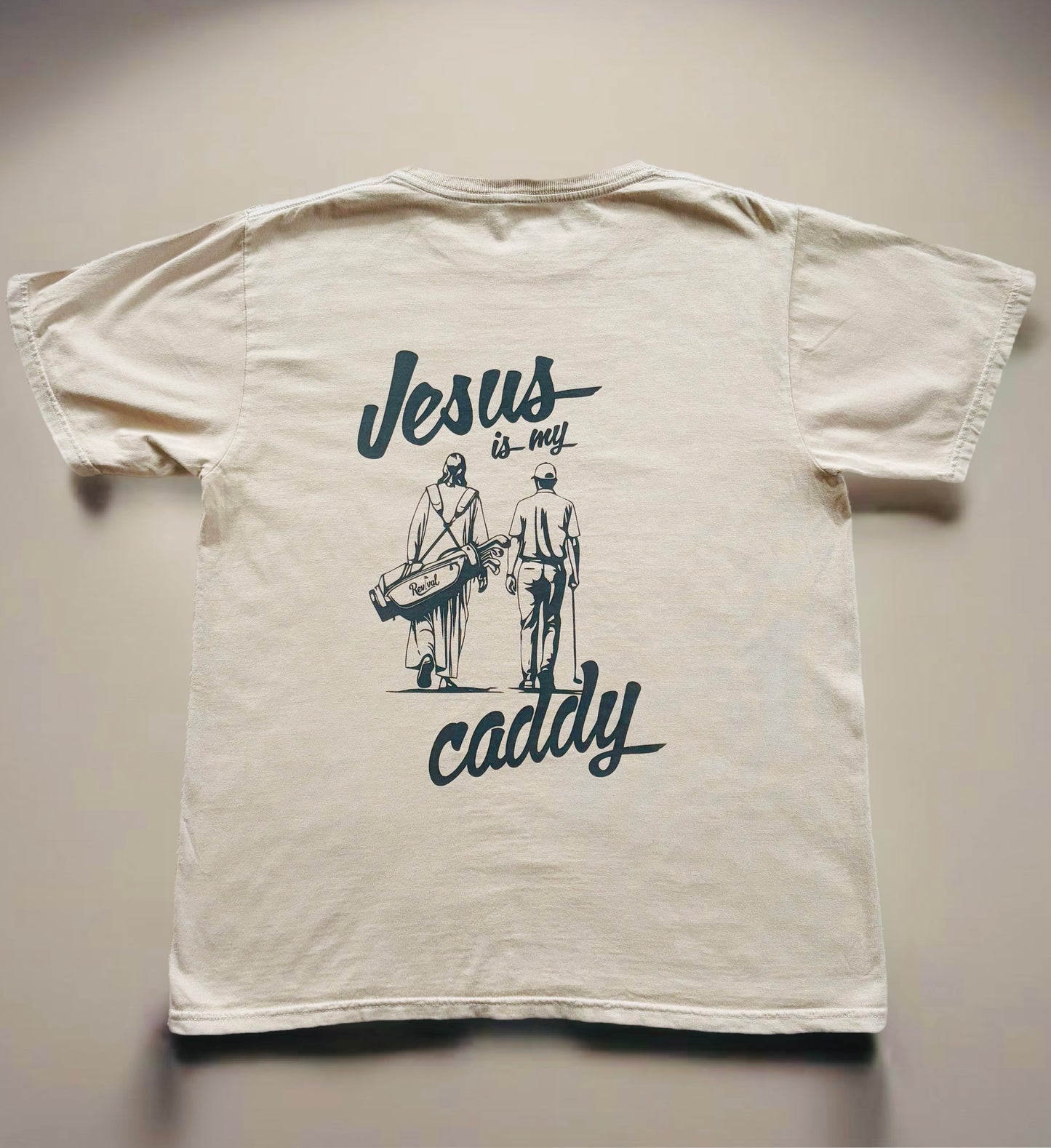 Jesus Is My Caddy Tee (Tan)