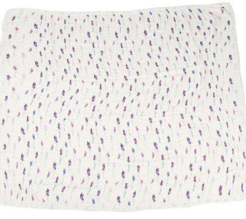 Lavender Rayon Bamboo Muslin Baby Blanket