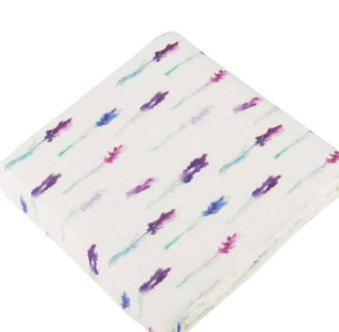 Lavender Rayon Bamboo Muslin Baby Blanket