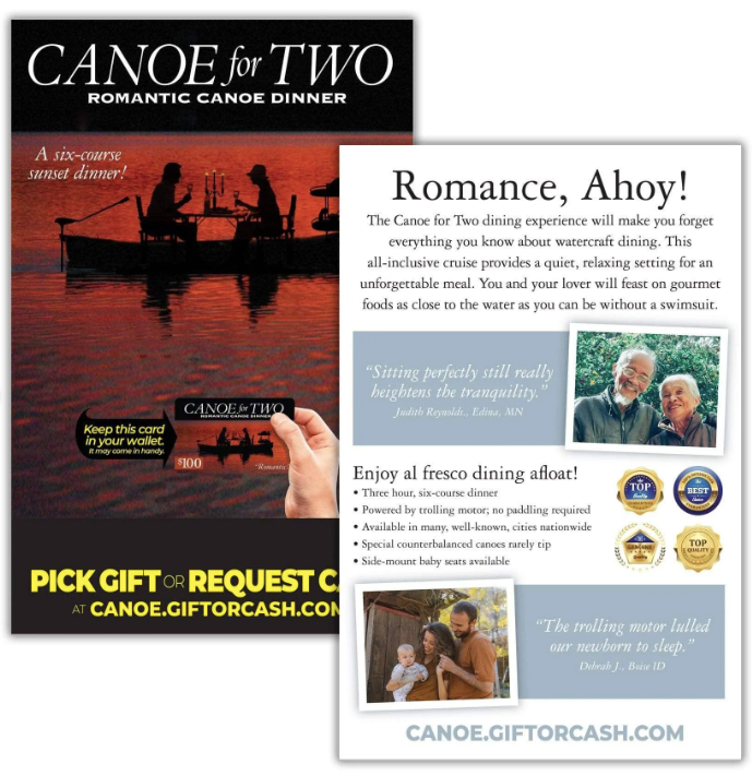 Prank Gift Card: Canoe For Two
