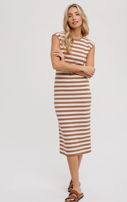 Coco Striped Midi Dress