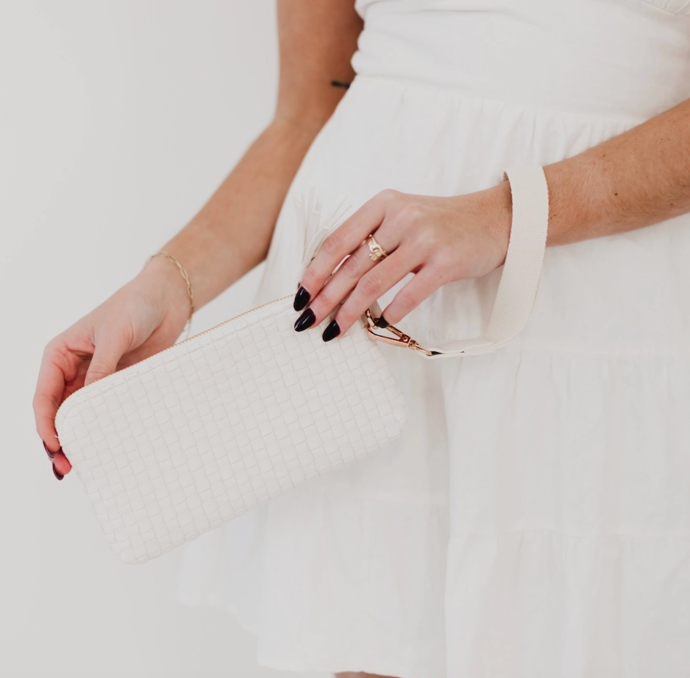Cece Cream Clutch Bag