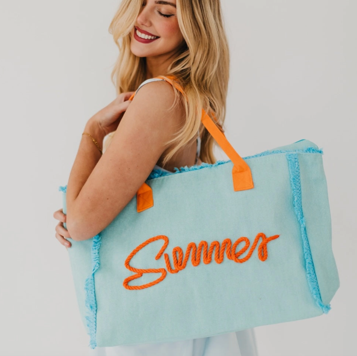 Aqua Summer Beach Tote