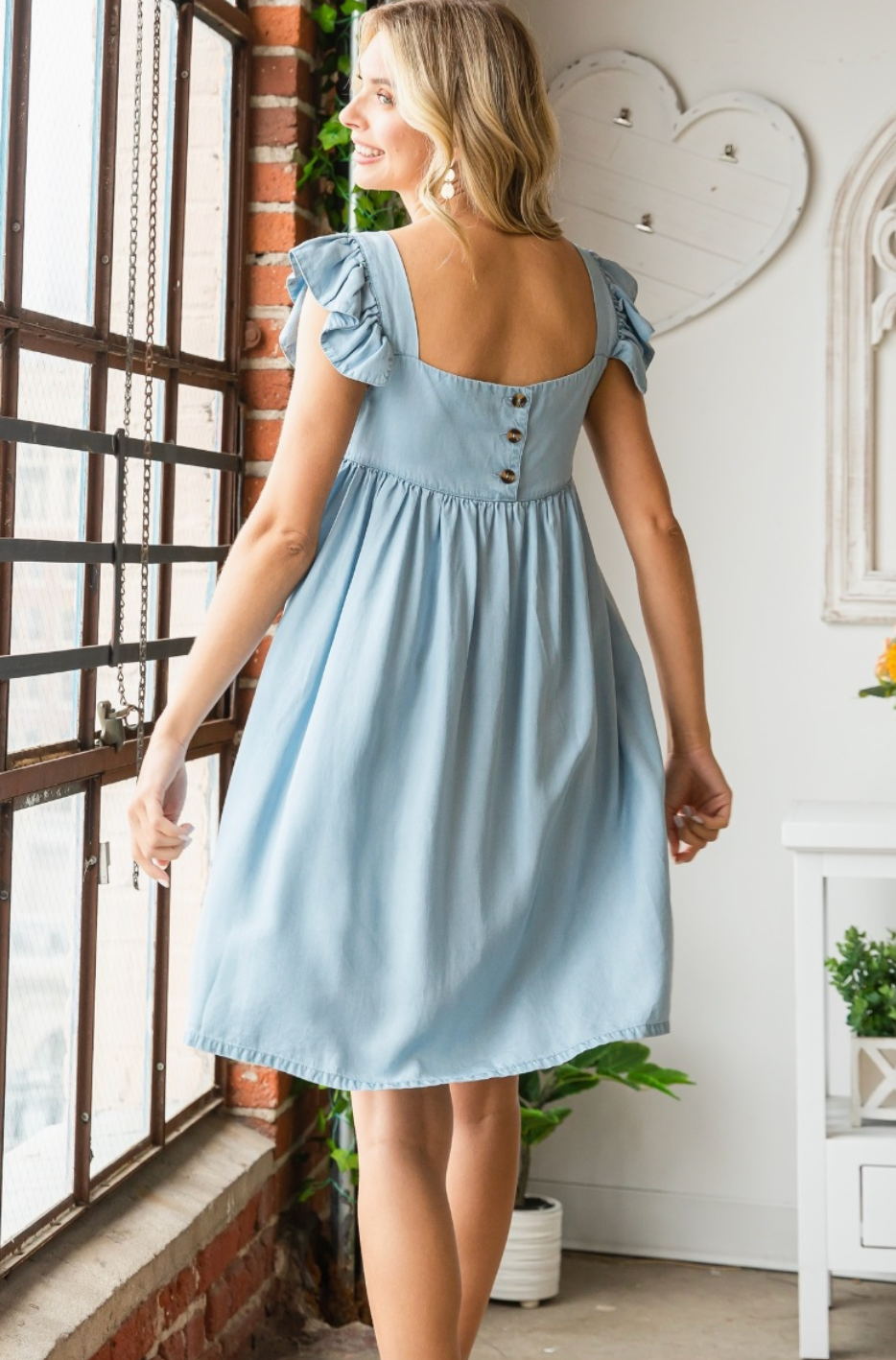 Ruffle Strap Mini Dress