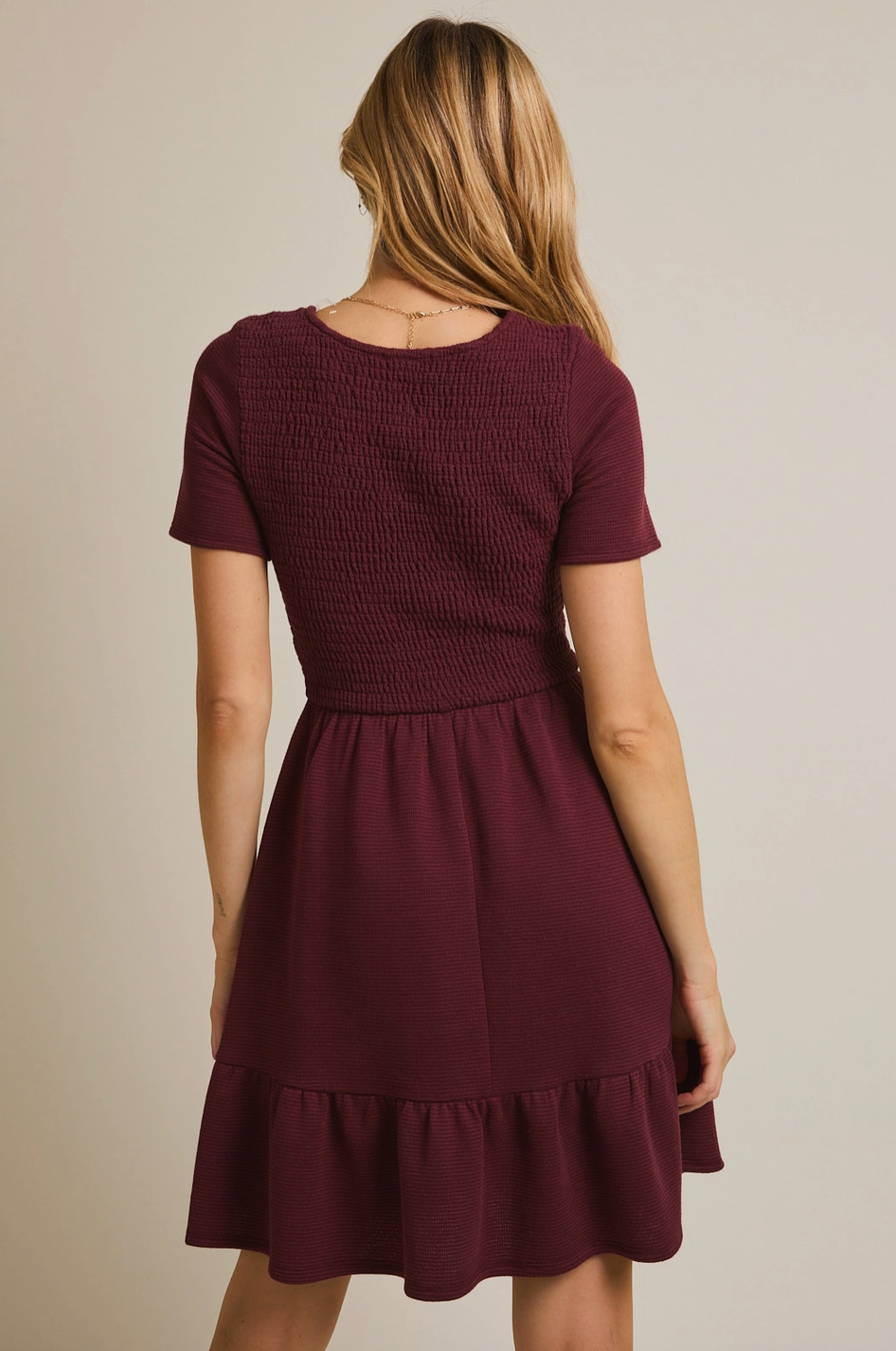 Lynne Burgundy Dress