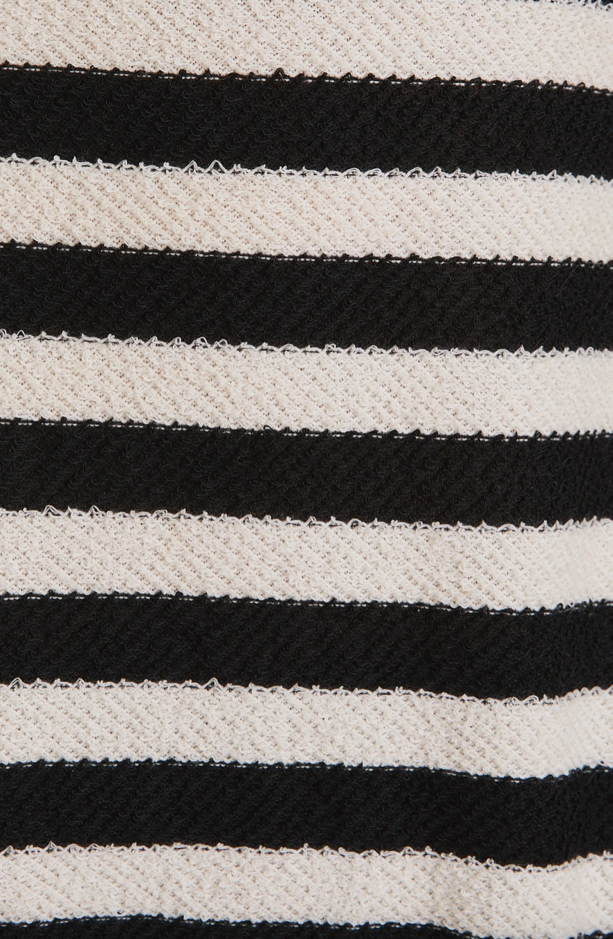 Stripe Shoulder-Tie Sweater