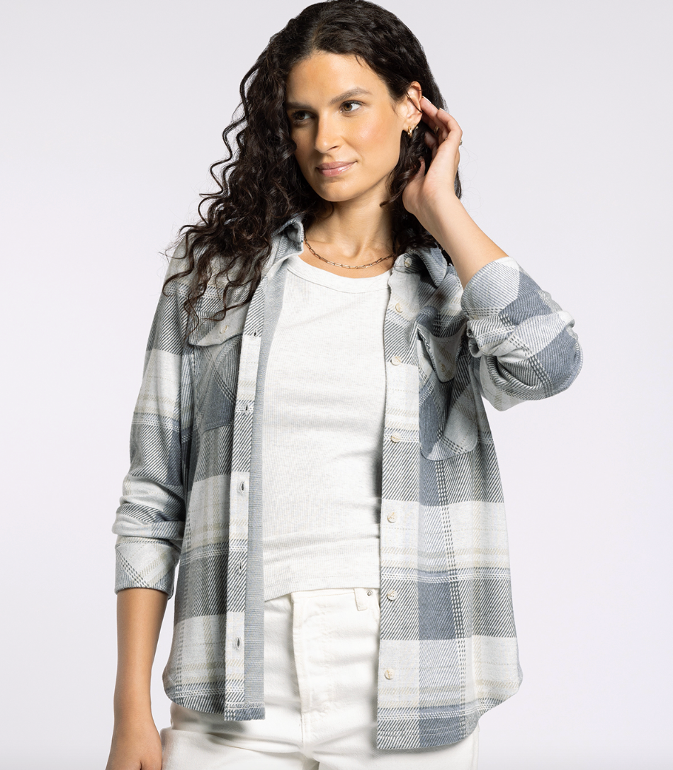 Grey Beige Flannel