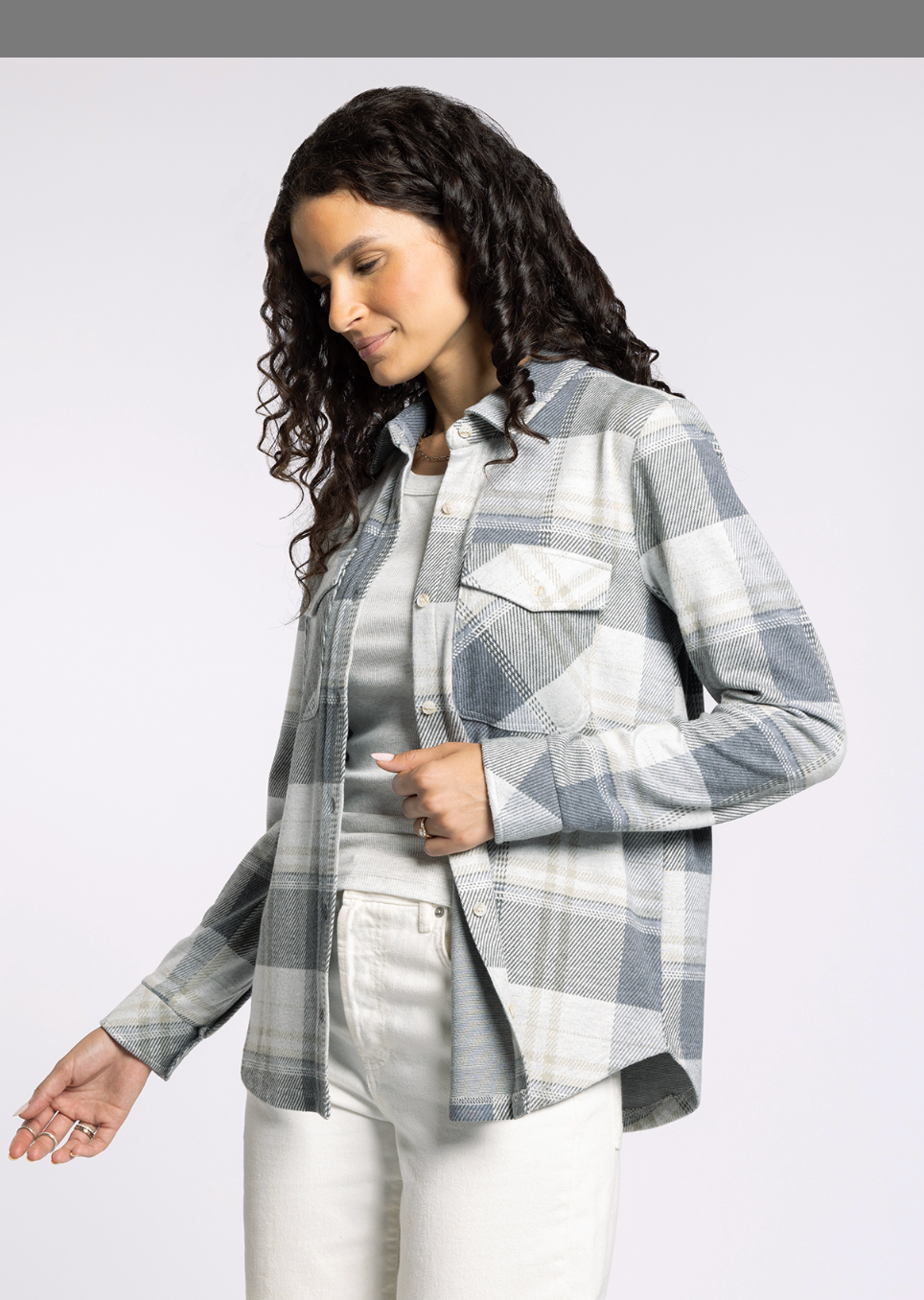 Grey Beige Flannel