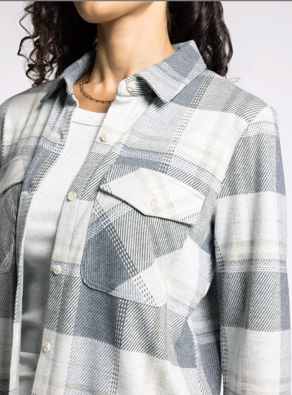 Grey Beige Flannel
