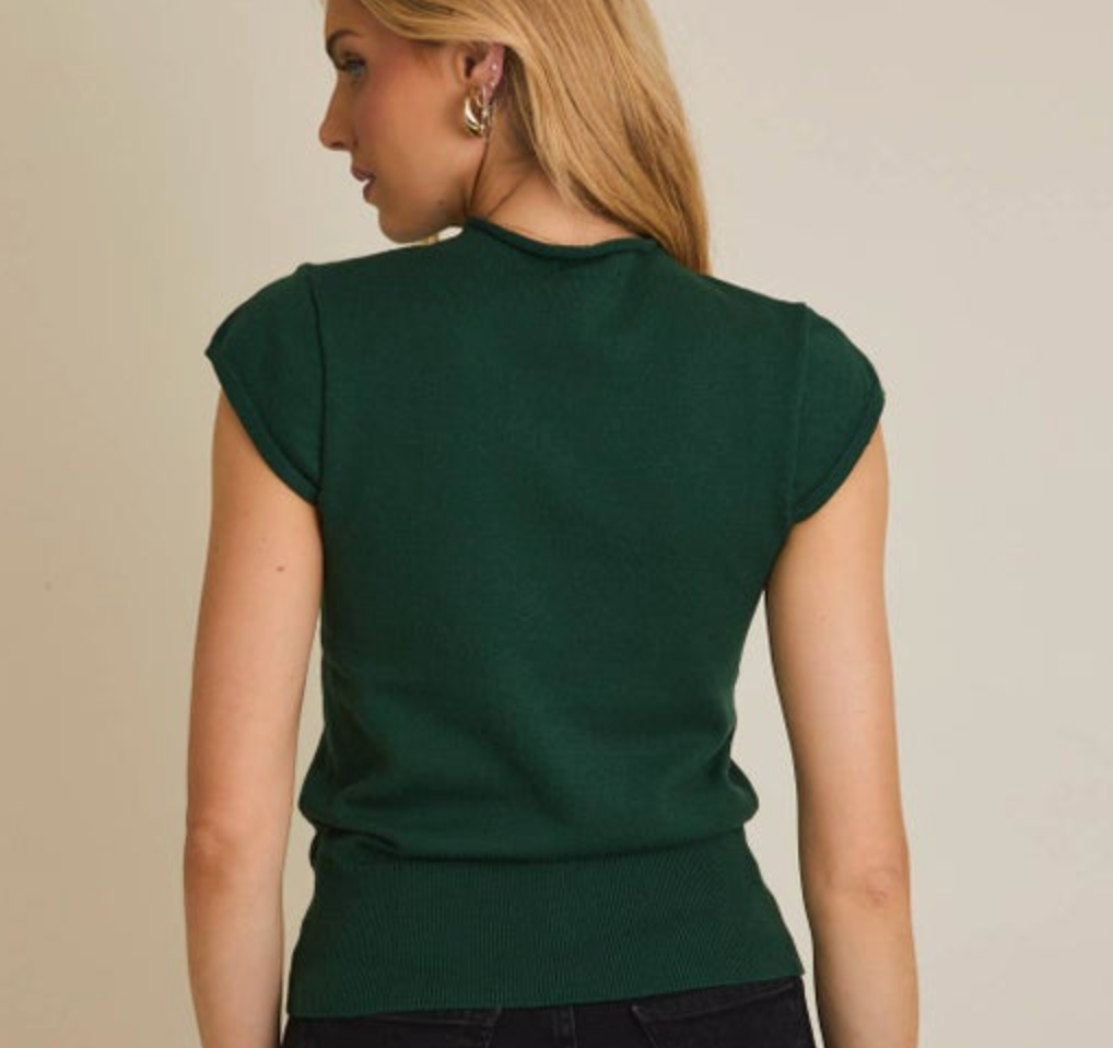 Pia Hunter Green Knit Top