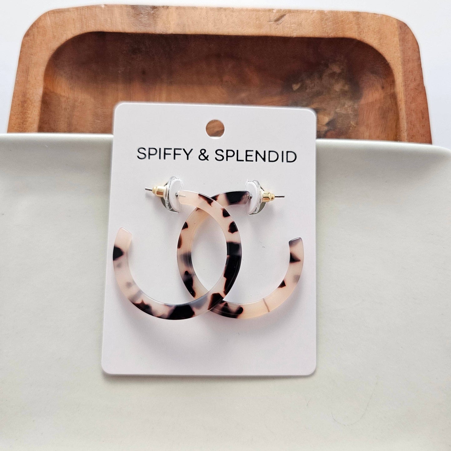 Blonde Tortoise Hoops