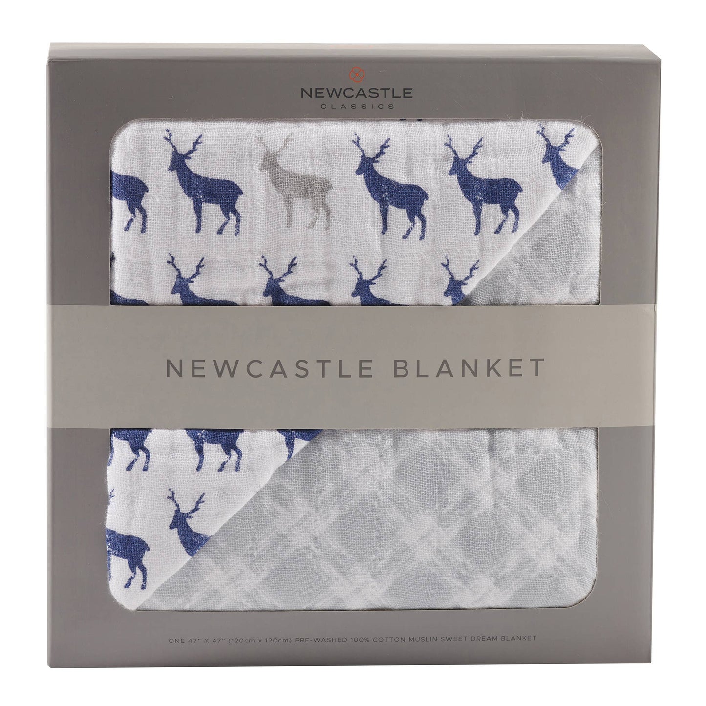 Deer & Grey Plaid Baby Blanket
