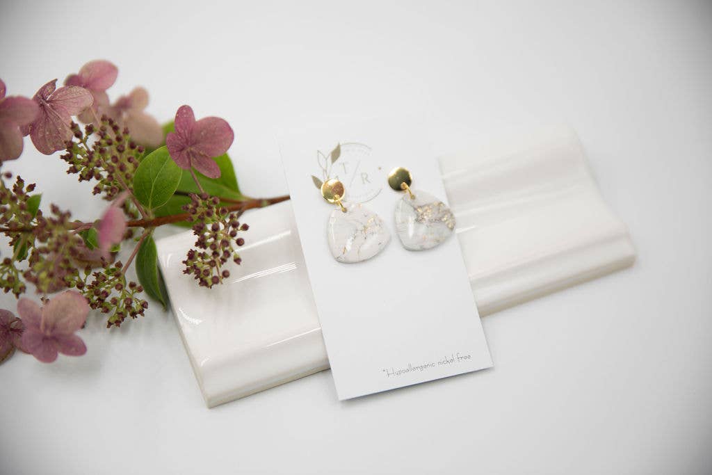 White Quartz Earrings