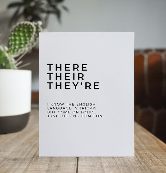 There Their They're Card