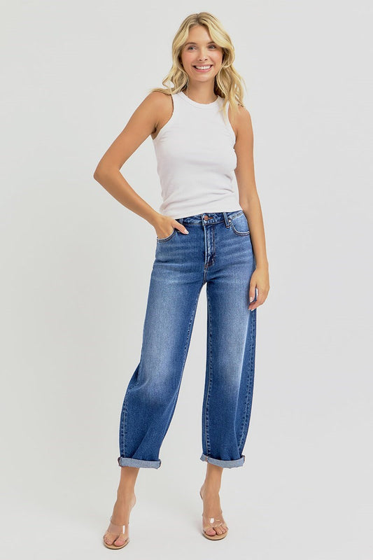 Hannah Crop Barrel Jeans