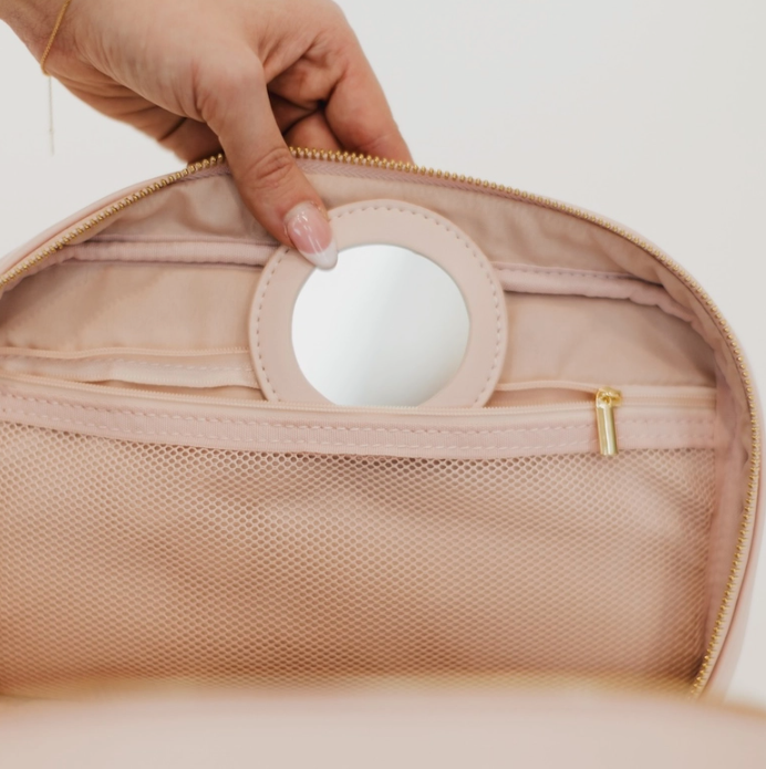 Cream Madelyn Makeup Bag