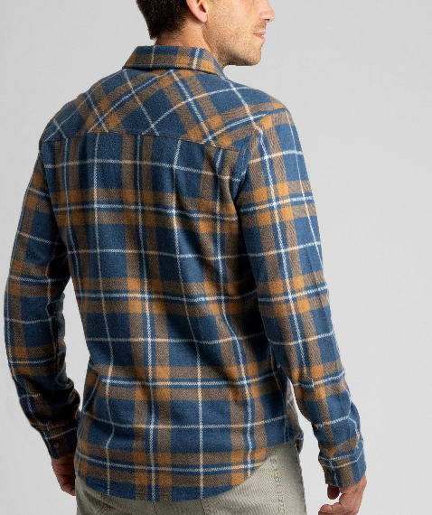 Lion Plaid Lichen Flannel