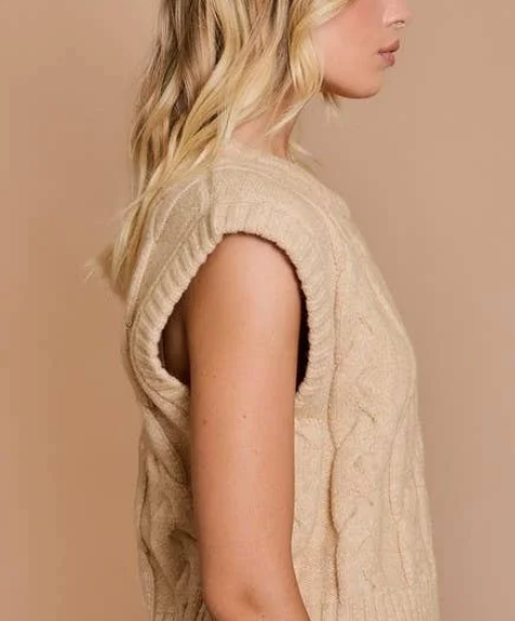 Muscle Sleeve Cable Sweater