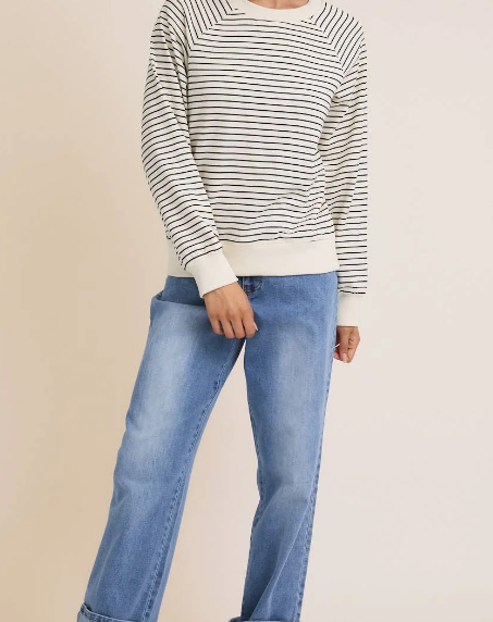 Striped Crewneck Sweatshirt