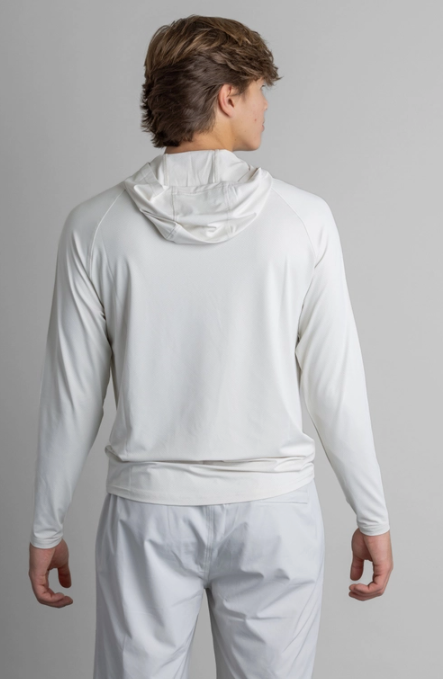 Men's UPF 50+ Hoodie: White Onyx