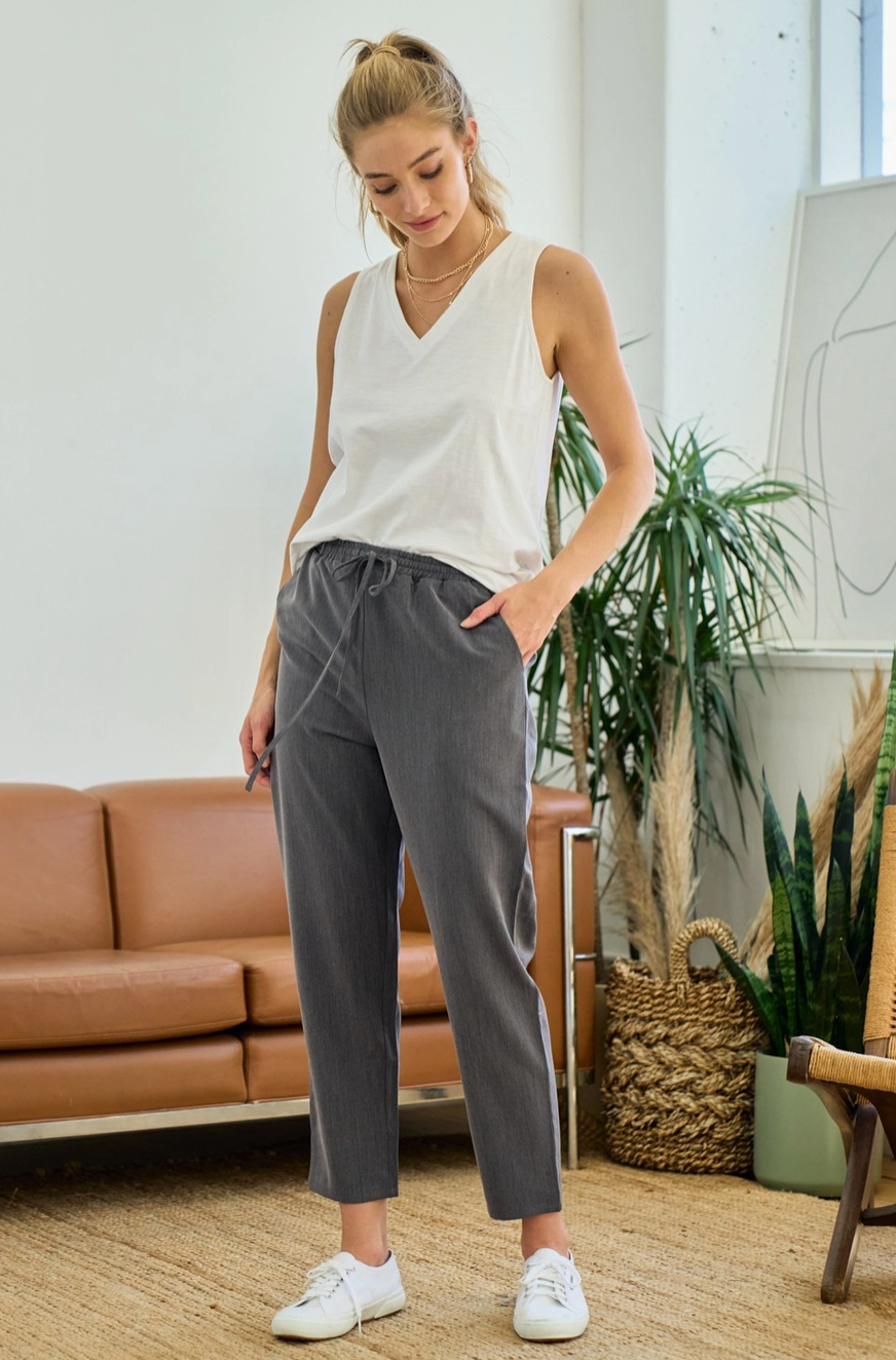 Mia Drawstring Slim Pants