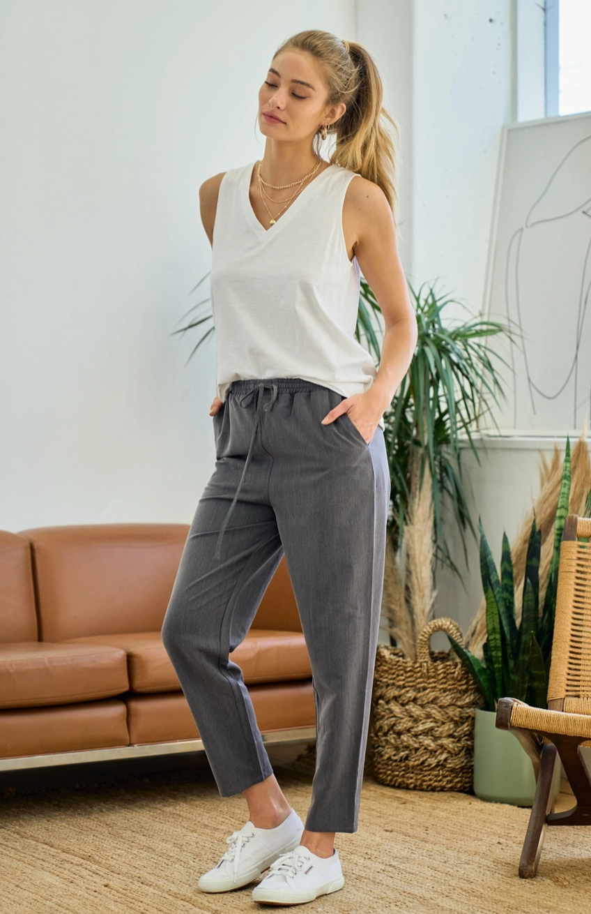 Mia Drawstring Slim Pants