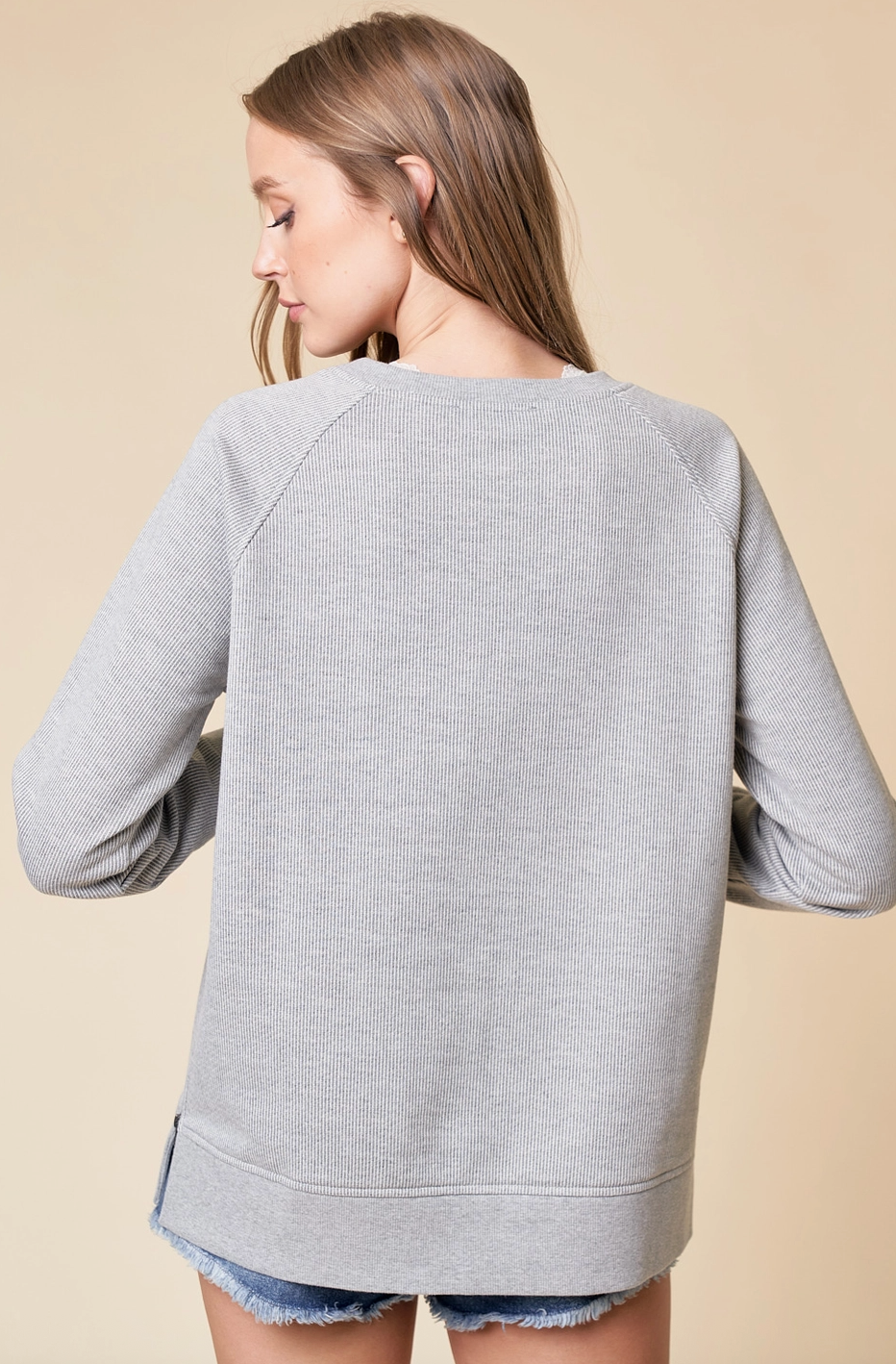 Pullover Side Zip Crew