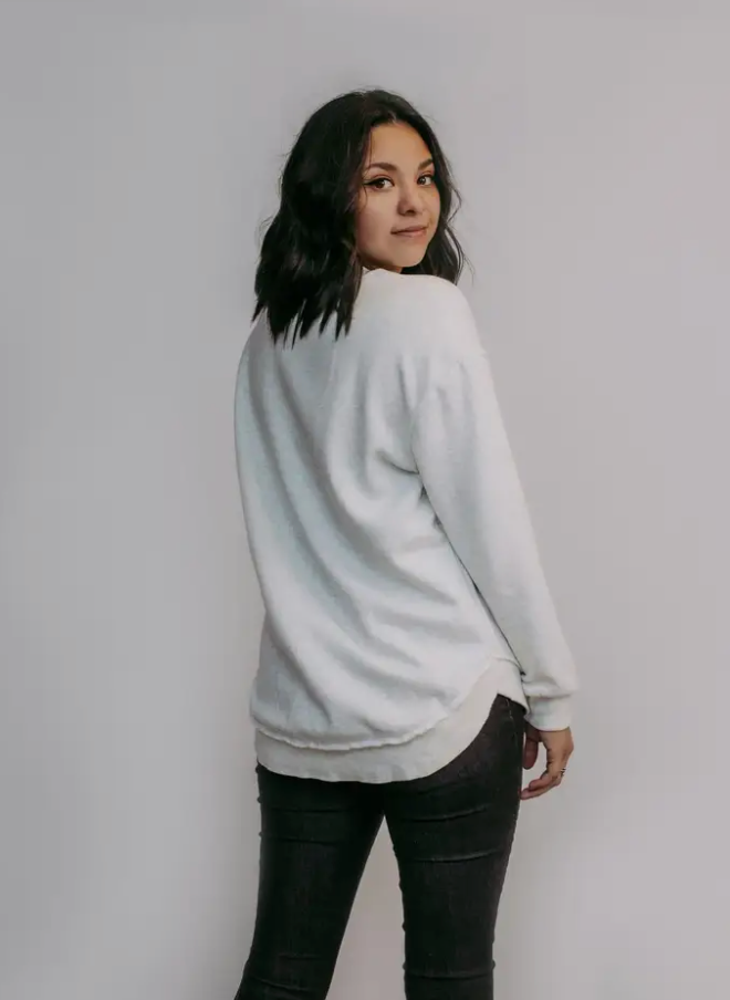 Heather Gray Washed Sweatshirt