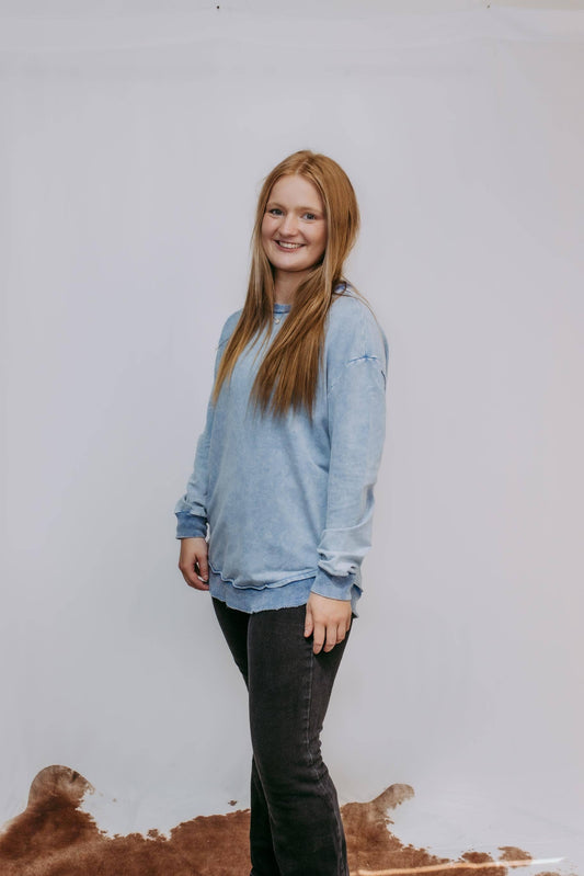 Blue Washed Sweatshirt
