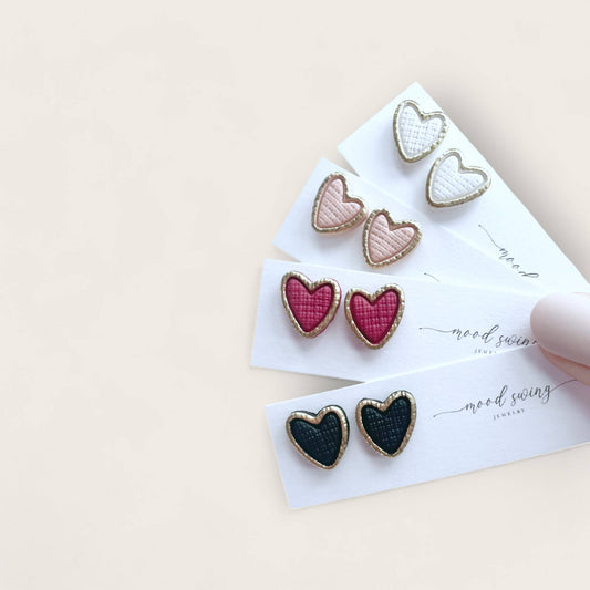 Pink Clay Studs