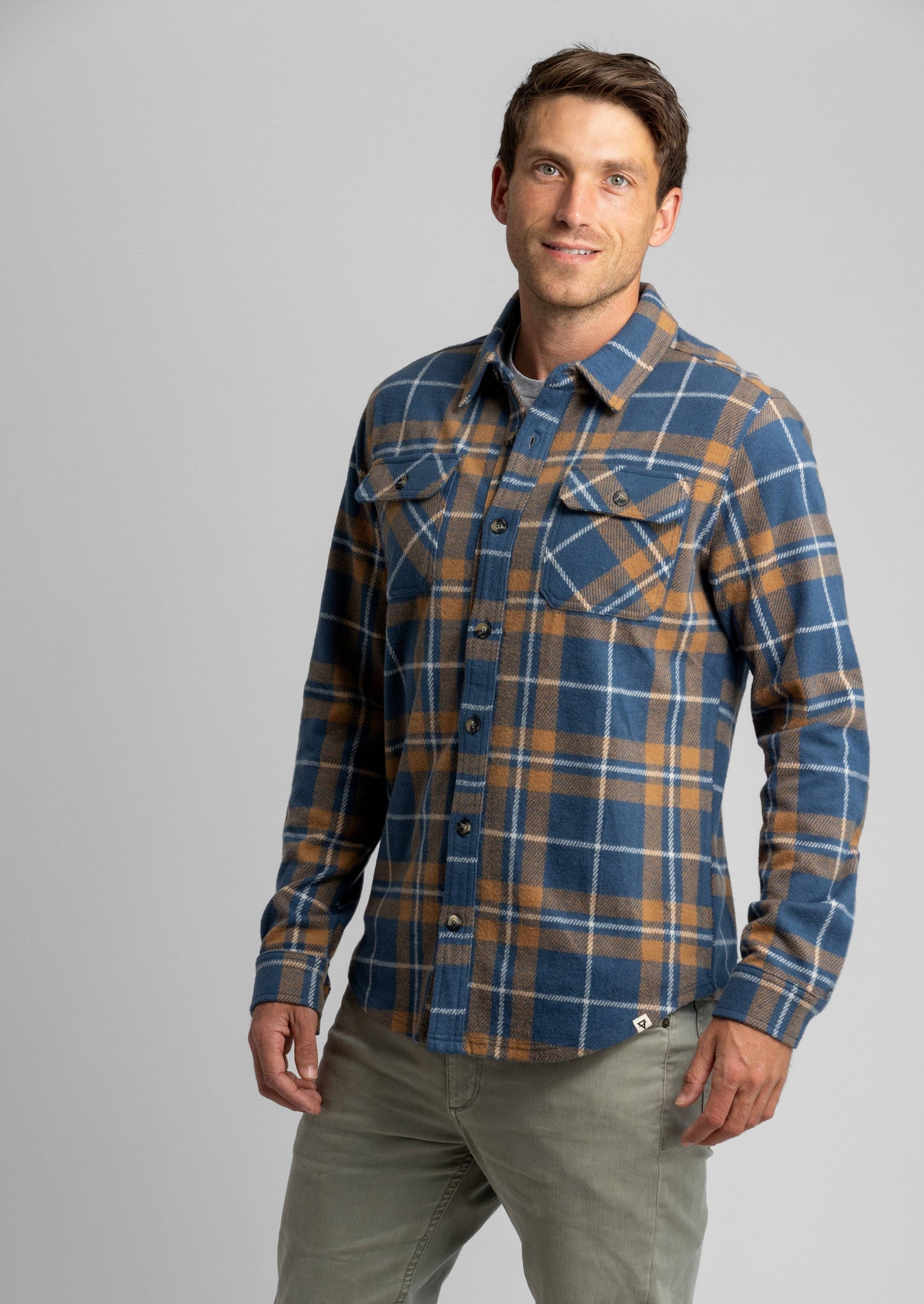 Lion Plaid Lichen Flannel