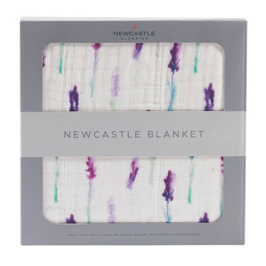 Lavender Rayon Bamboo Muslin Baby Blanket