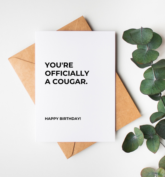 Cougar Birthday Card