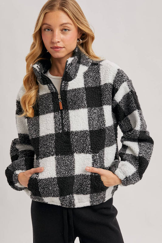 Plaid Quarter Zip