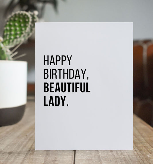 Beautiful Lady Birthday Card