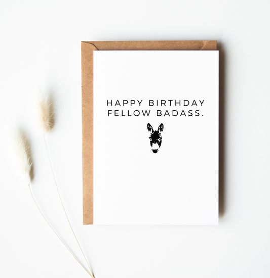 Fellow Badass Birthday Card