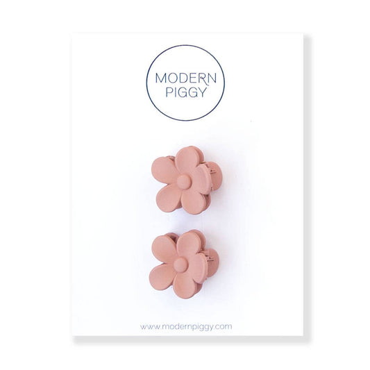 Mini Bloom Claw Clips Mauve