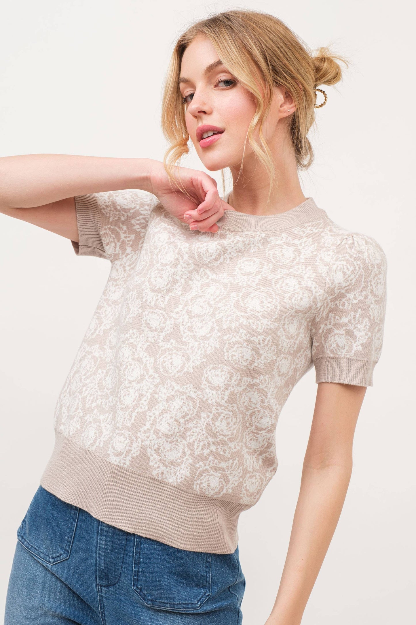 Rose Knit Top
