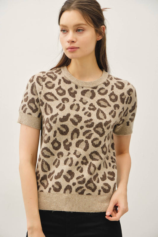 Leopard Knit Sweater