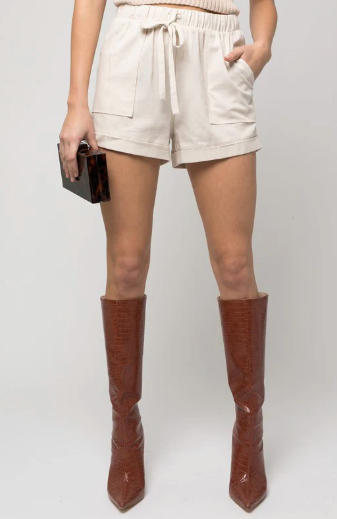 Bailey Front Pocket Shorts Cream