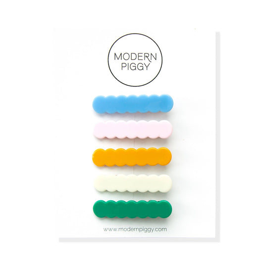 Vibrant Scallop Clip Set