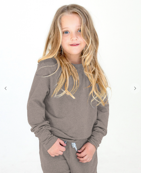Youth Birch Walnut Crewneck