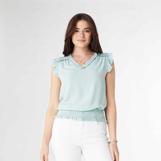 Sea Green Cinched Bottom Top