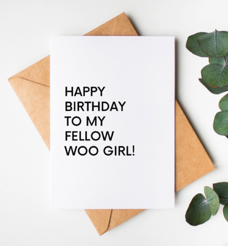 Fellow Woo Girl Birthday Card