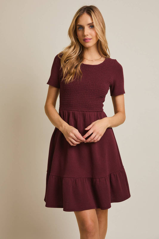 Lynne Burgundy Dress