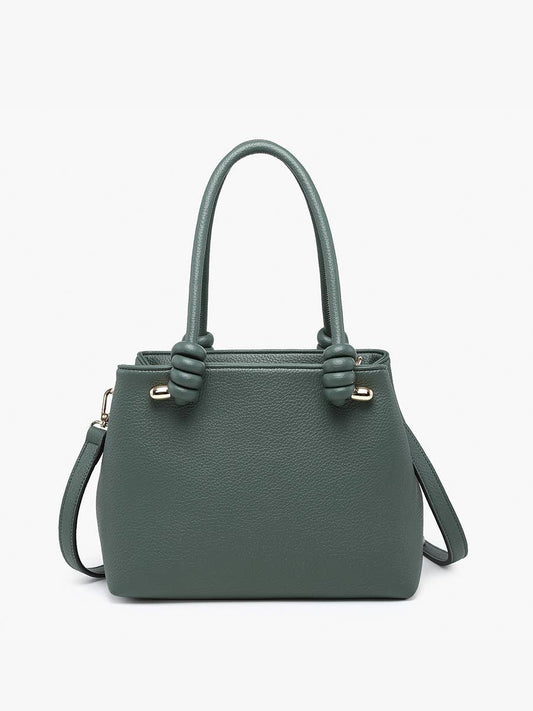 Blair Dark Slate Moss Satchel